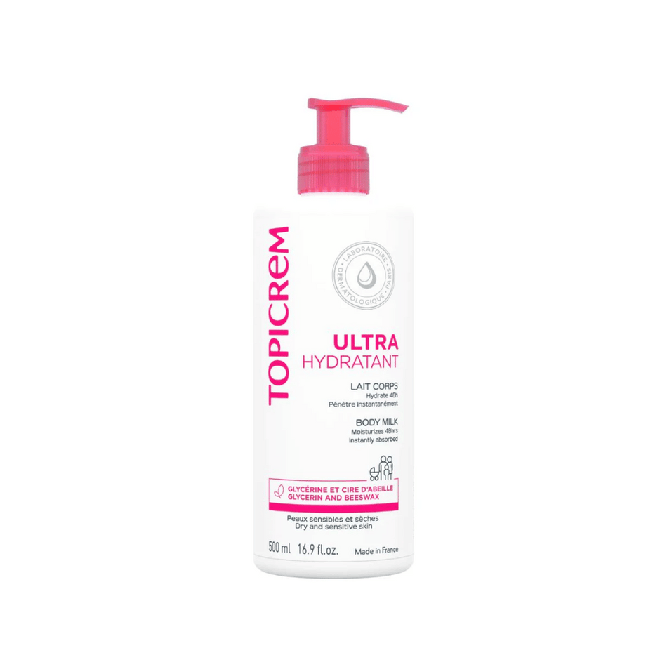 Topicrem Ultra-Moisturizing Body Milk - 2x500ml Duo Pack- Lillys Pharmacy and Health Store