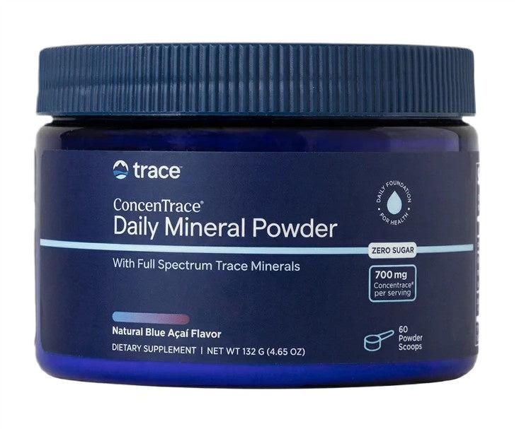 Trace Minerals ConcenTrace Daily Mineral Powder, Natural Blue Acai - 132g - Lilly’s Pharmacy & Health Store