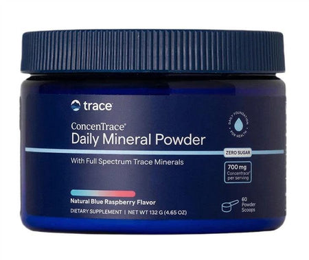 Trace Minerals ConcenTrace Daily Mineral Powder, Natural Blue Raspberry - 132g - Lilly’s Pharmacy & Health Store
