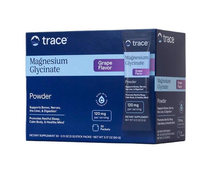 Trace Minerals Magnesium Glycinate Powder Stick Packs, Grape - 30 x 3g - Lilly’s Pharmacy & Health Store