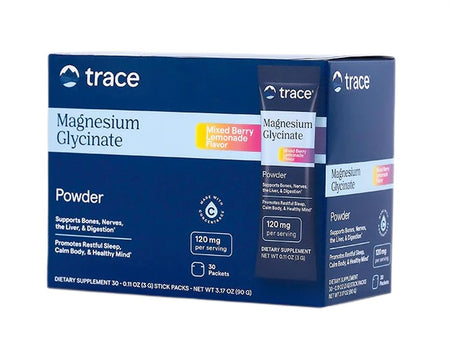 Trace Minerals Magnesium Glycinate Powder Stick Packs, Mixed Berry Lemonade - 30 x 3g - Lilly's Pharmacy