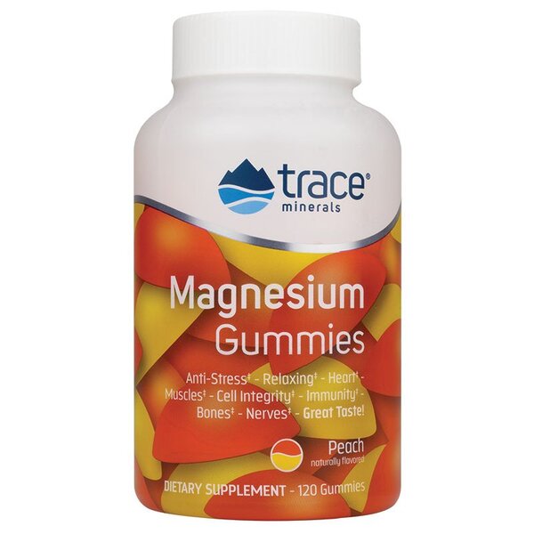 Trace Minerals Magnesium Gummies, Peach - 120 Gummies - Lilly's Pharmacy