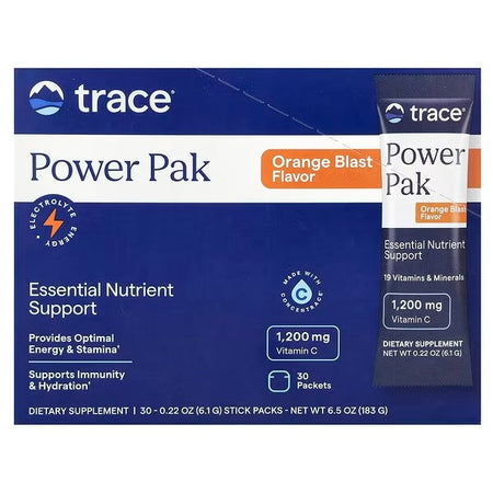 Trace Minerals Power Pak, Orange Blast - 30 packets - Lilly's Pharmacy