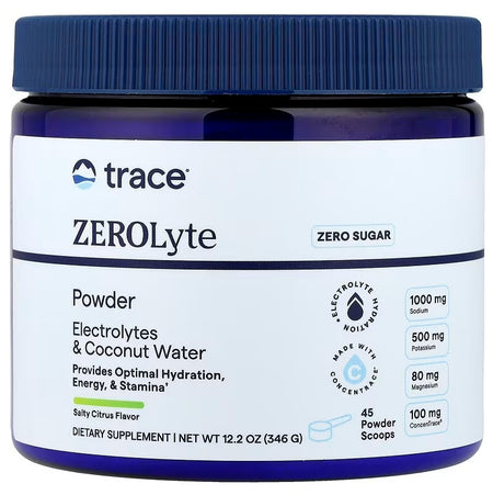 Trace Minerals ZEROLyte Powder, Salty Citrus - 346g - Lilly's Pharmacy