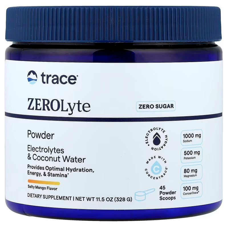 Trace Minerals ZEROLyte Powder, Salty Mango - 328g - Lilly's Pharmacy