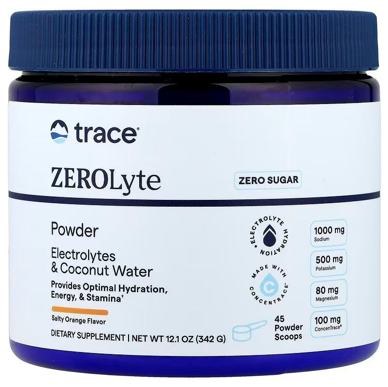 Trace Minerals ZEROLyte Powder, Salty Orange - 342g - Lilly's Pharmacy