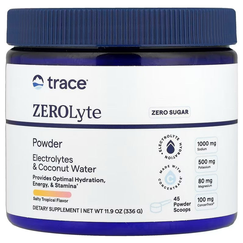 Trace Minerals ZEROLyte Powder, Salty Tropical - 336g - Lilly's Pharmacy