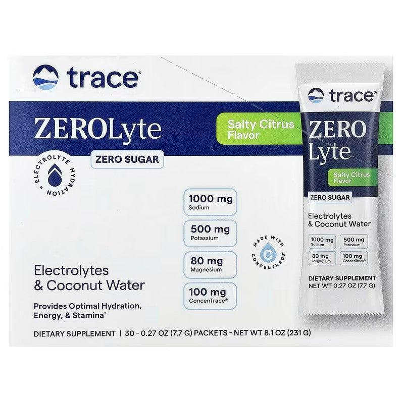 Trace Minerals ZEROLyte, Salty Citrus - 30 packets - Lilly’s Pharmacy & Health Store