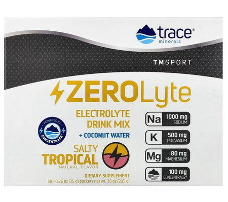 Trace Minerals ZEROLyte, Salty Tropical - 30 packets - Lilly’s Pharmacy & Health Store