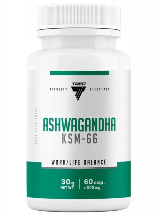 Trec Nutrition Ashwagandha KSM66, 500mg 60 caps- Lillys Pharmacy and Health Store