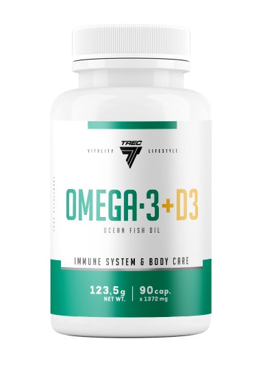 Trec Nutrition Omega3 + D3 90 caps- Lillys Pharmacy and Health Store