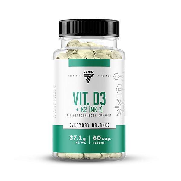 Trec Nutrition Vit D3 + K2 MK7 60 caps- Lillys Pharmacy and Health Store
