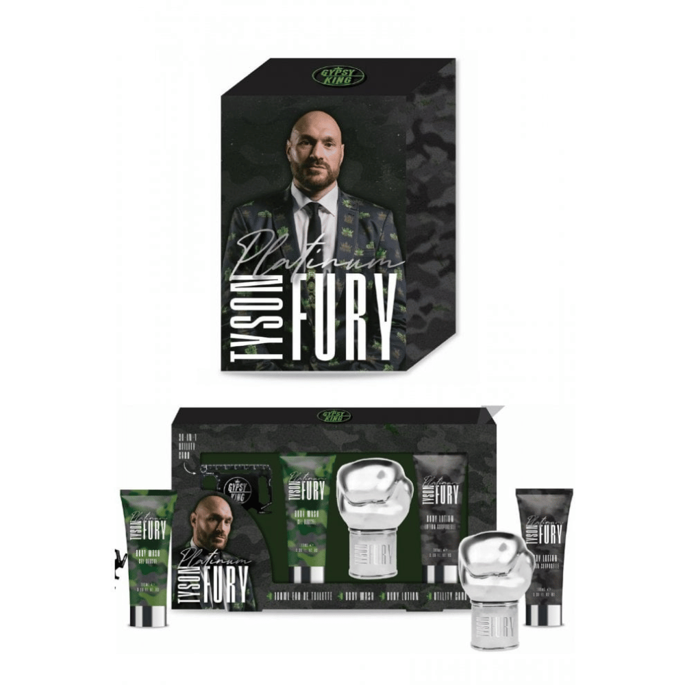 Tyson Fury Platinum 100ml 3 Piece Gift Set - 100ml Body Wash, 100ml Body Lotion, 100ml Eau de Toilette Spray- Lillys Pharmacy and Health Store