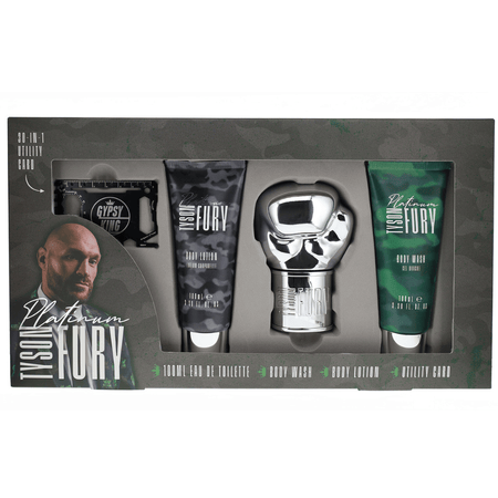 Tyson Fury Platinum 100ml 3 Piece Gift Set - 100ml Body Wash, 100ml Body Lotion, 100ml Eau de Toilette Spray- Lillys Pharmacy and Health Store