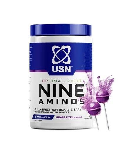 USN Nine Aminos, Grape Fizzy - 330g - Lilly’s Pharmacy & Health Store