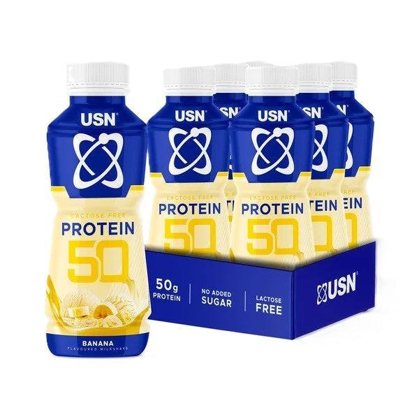 USN Protein 50, Banana - 6 x 500 ml. - Lilly’s Pharmacy & Health Store