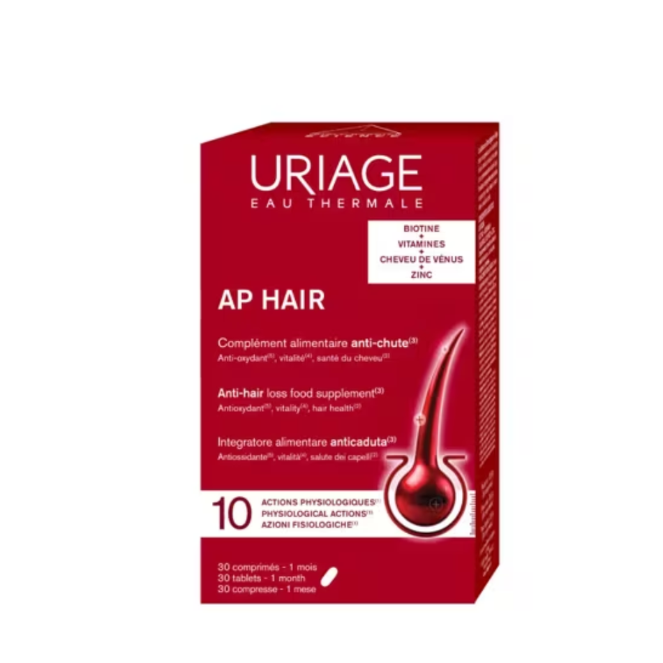 Uriage Ap Hair CompLex. Anti-hair loss food supplement 30CAPS- Lillys Pharmacy and Health Store