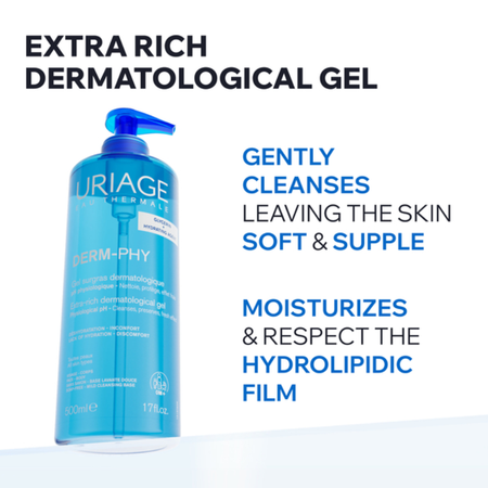 Uriage Derm-Phy Extra-Rich Dermatological Gel 500ml- Lillys Pharmacy and Health Store