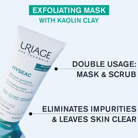 Uriage Hyseac Exfoliating Mask 100ml- Lillys Pharmacy and Health Store