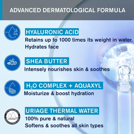 Uriage Moisturizing Water Cream Rich 40ml- Lillys Pharmacy and Health Store