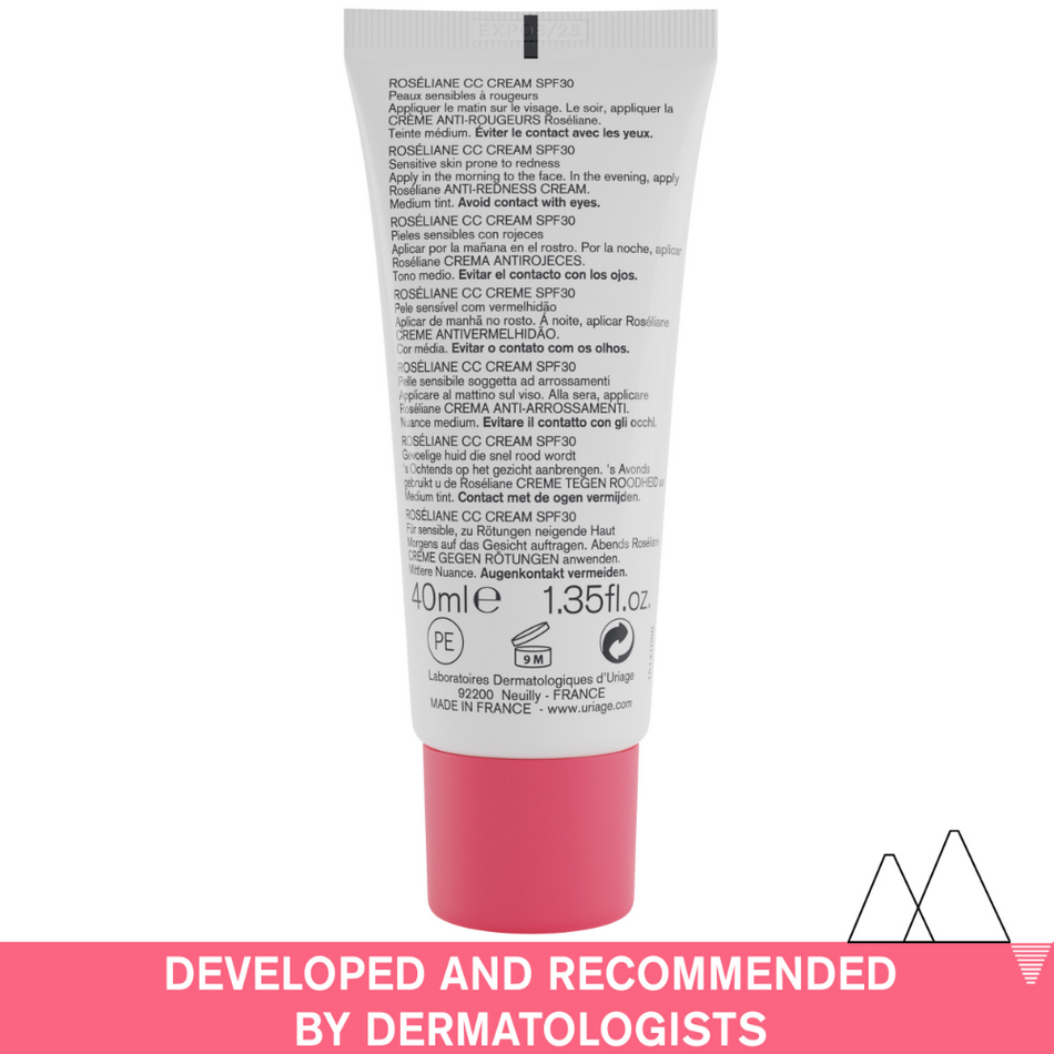 Uriage Roseliane Cc Cream SPF30 Skin Tone Corrector 40ml- Lillys Pharmacy and Health Store