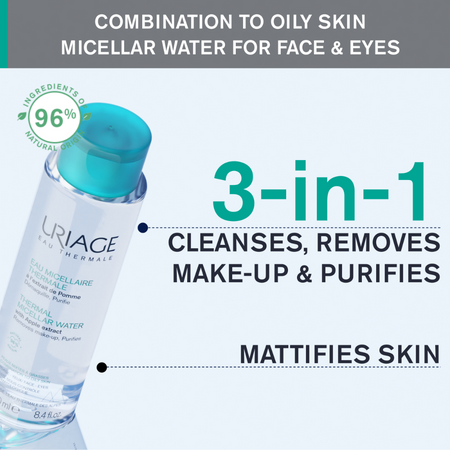 Uriage Thermal Micellar Water Combination To Oily Skin 250ml- Lillys Pharmacy and Health Store