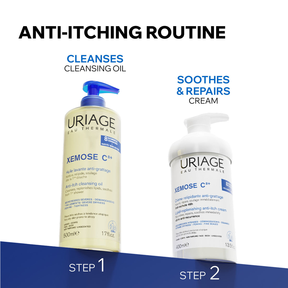 Uriage Xemose C8+ Lipid-Replenishing Anti-Irritation Cream 400ml- Lillys Pharmacy and Health Store