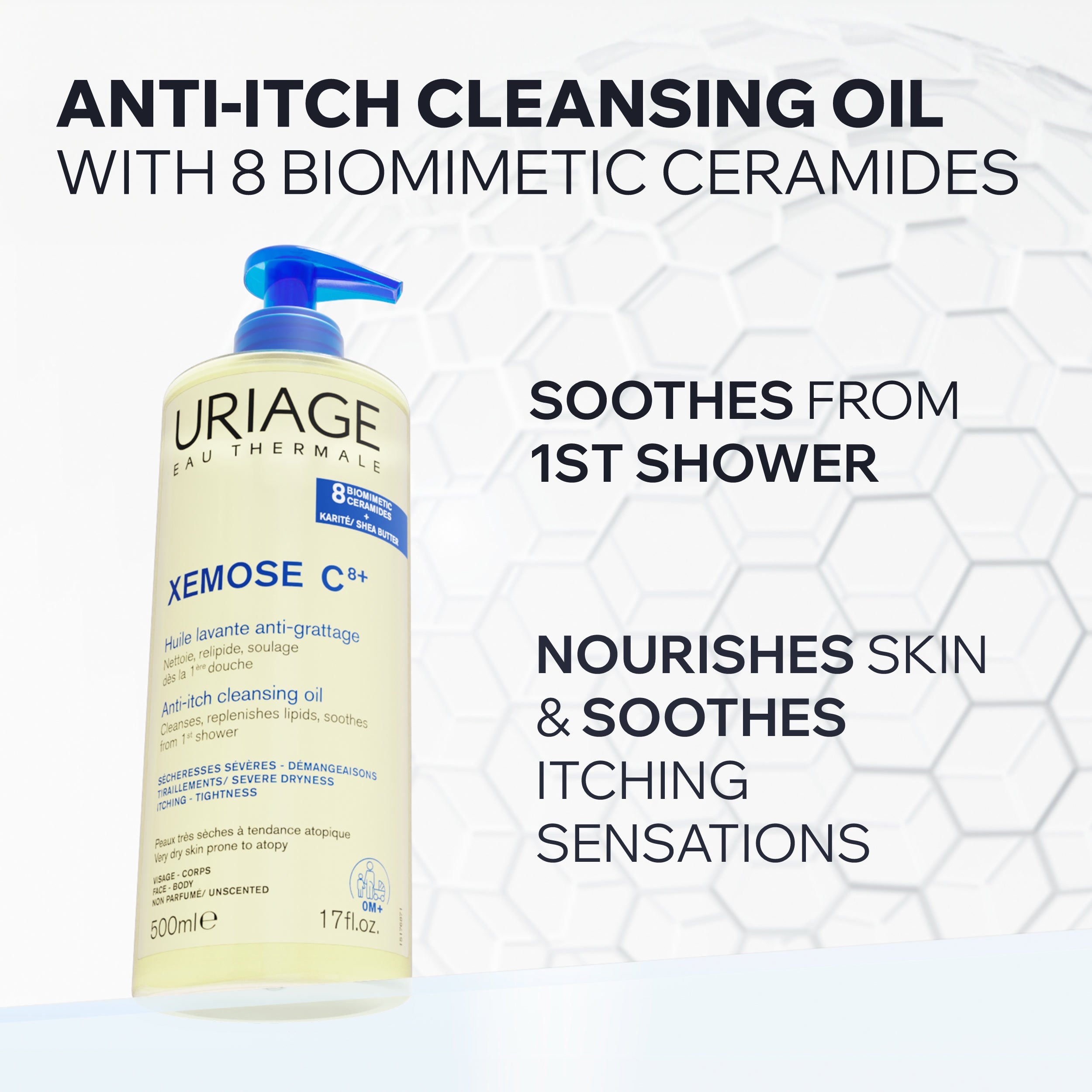 Uriage Xemose C8+ Soothing Cleansing Oil 500ml- Lillys Pharmacy and Health Store