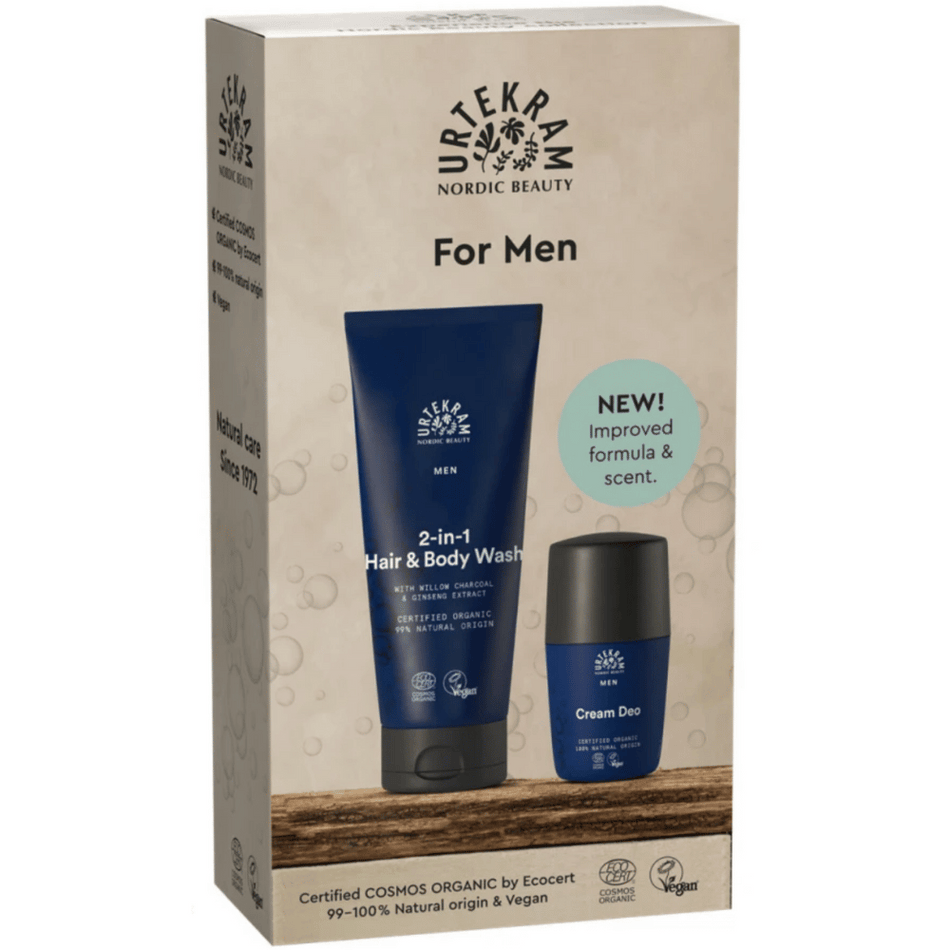 Urtekram Mens Deodorant and Body Wash Gift Set- Lillys Pharmacy and Health Store