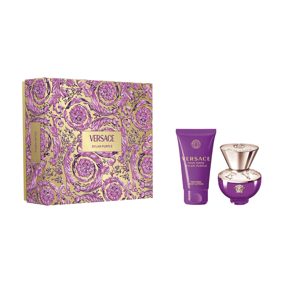 Versace Dylan Purple 30ml 2 Piece Gift Set - 30ml Eau de Parfum Spray, 50ml Body Lotion- Lillys Pharmacy and Health Store