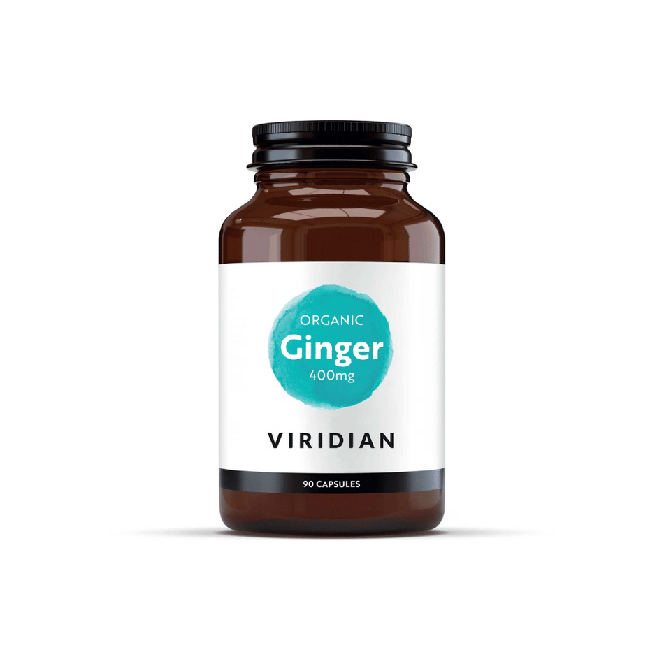 Viridian Organic Ginger Root 400mg 90 Veg Caps- Lillys Pharmacy and Health Store