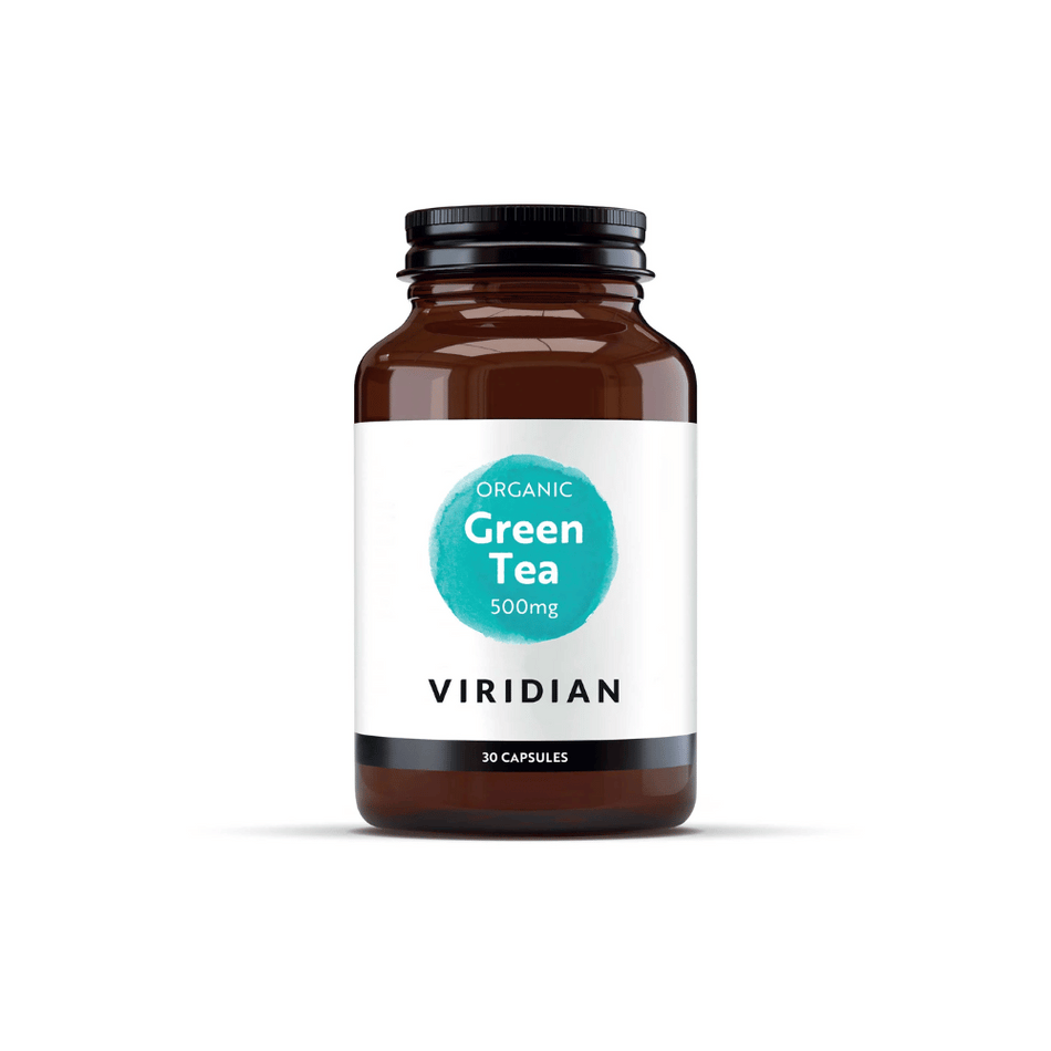 Viridian Organic Green Tea Leaf 500mg 30 Veg Caps- Lillys Pharmacy and Health Store