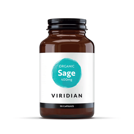 Viridian Organic Sage 400mg 30 Veg Caps- Lillys Pharmacy and Health Store