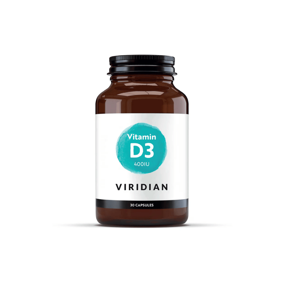 Viridian Vitamin D3 400iu 30 Veg Caps- Lillys Pharmacy and Health Store