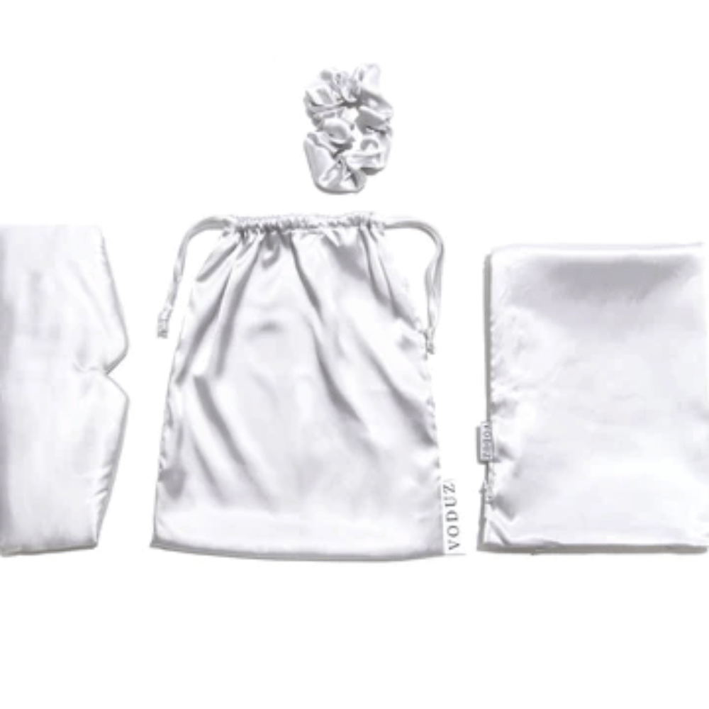 Voduz Slumber Satin White Sleep Set