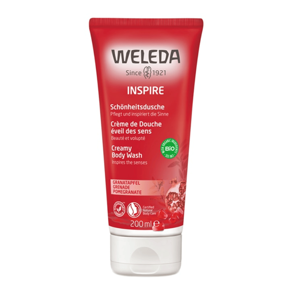 Weleda Inspire Pomegranate Creamy Body Wash 200ml- Lilys Pharmacy and Health Store