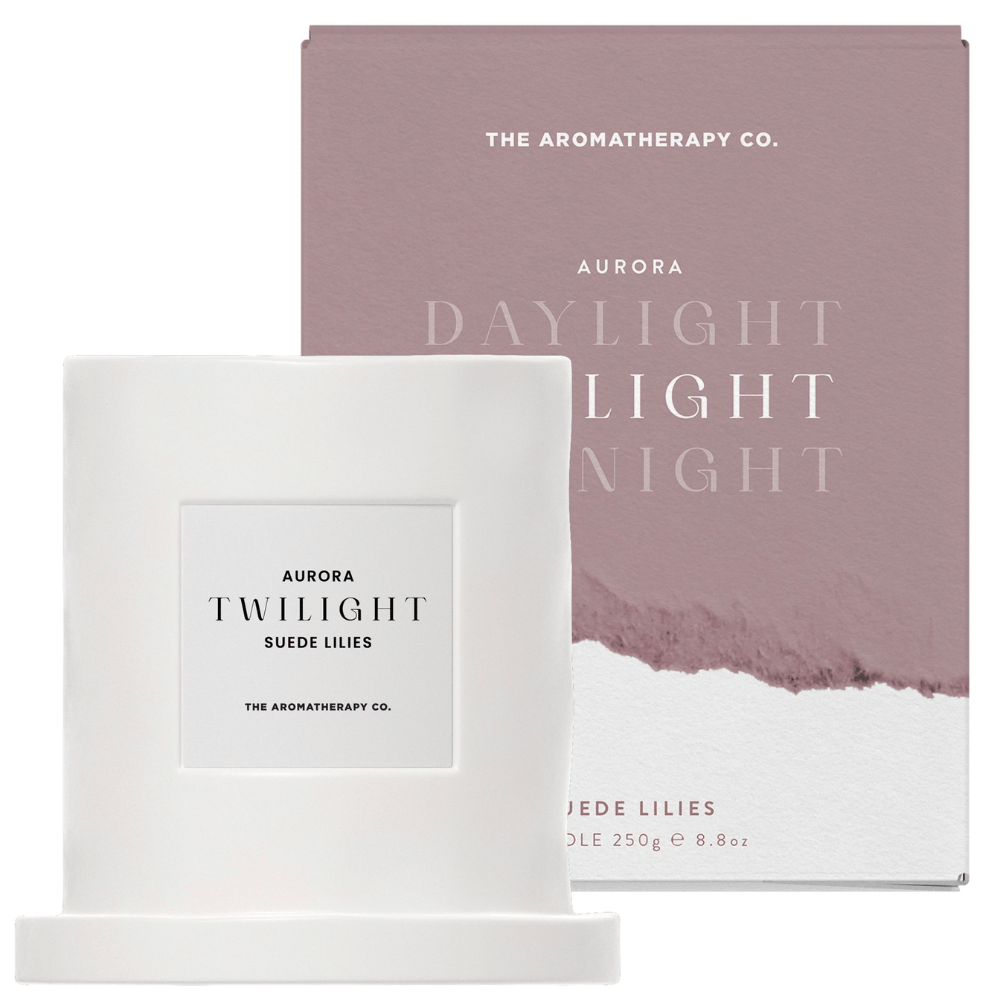 Widdop Aurora Twilight Ceramic Candle Suede Lilies 250g- Lillys Pharmacy and Health Store