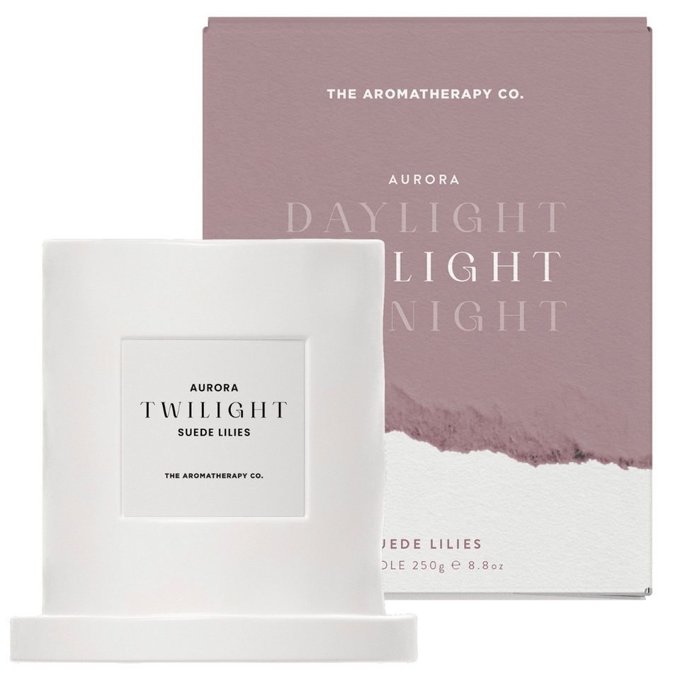 Widdop Aurora Twilight Ceramic Candle Suede Lilies 250g- Lillys Pharmacy and Health Store