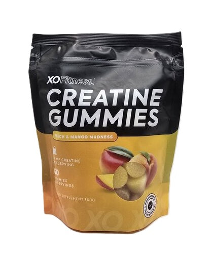 XO Fitness Creatine Gummies, Peach & Mango Madness - 60 gummies - Lilly’s Pharmacy & Health Store