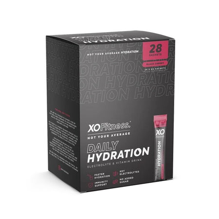 XO Fitness Daily Hydration, Black Cherry - 28 x 6g - Lilly’s Pharmacy & Health Store