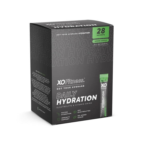 XO Fitness Daily Hydration, Green Apple - 28 x 6g - Lilly’s Pharmacy & Health Store
