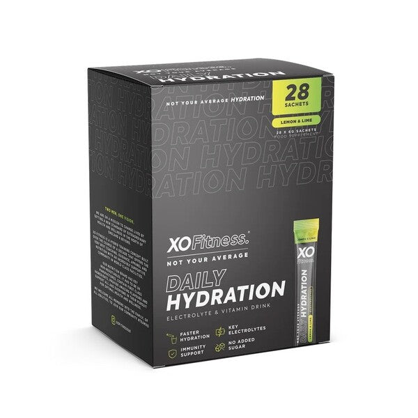XO Fitness Daily Hydration, Lemon & Lime - 28 x 6g - Lilly’s Pharmacy & Health Store