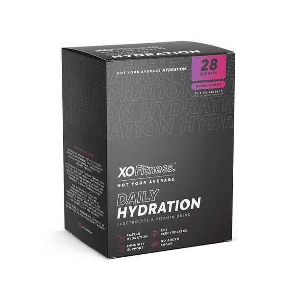 XO Fitness Daily Hydration, Mixed Berry - 28 x 6g - Lilly’s Pharmacy & Health Store