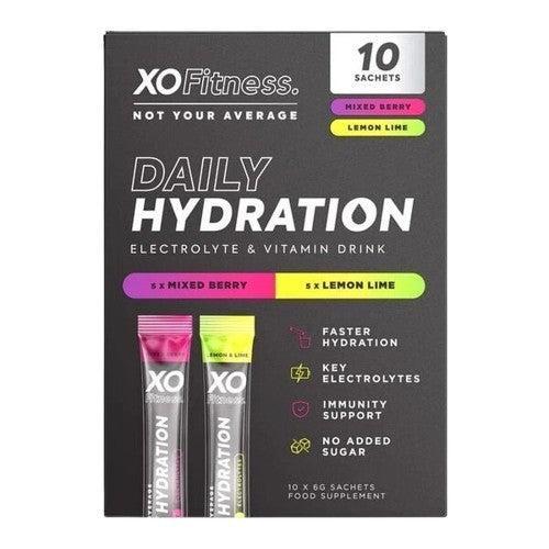 XO Fitness Daily Hydration, Mixed Berry & Lemon Lime - 10 x 6g - Lilly’s Pharmacy & Health Store