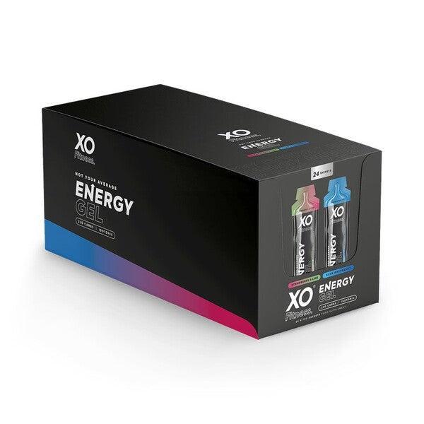 XO Fitness Energy Gel, Strawberry Lime & Blue Raspberry - 24 x 70g - Lilly’s Pharmacy & Health Store
