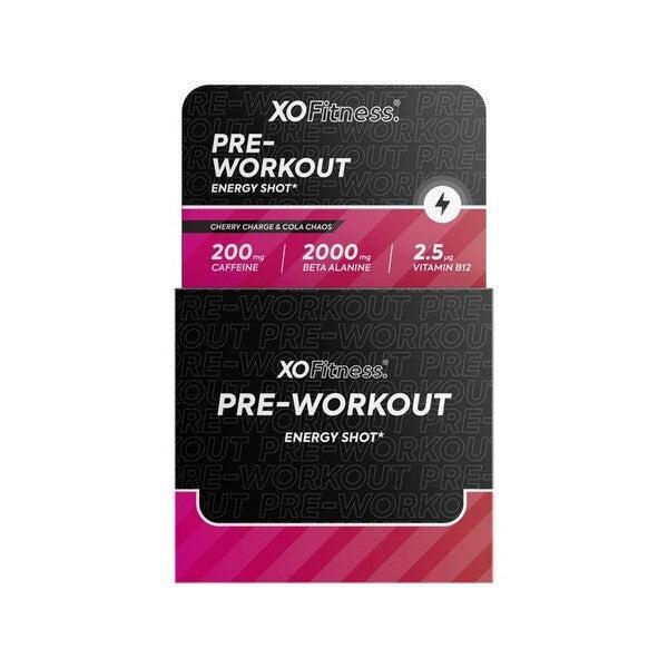 XO Fitness Pre - Workout Energy Shot, Cherry Charge & Cola Chaos - 20 x 60 ml. - Lilly’s Pharmacy & Health Store