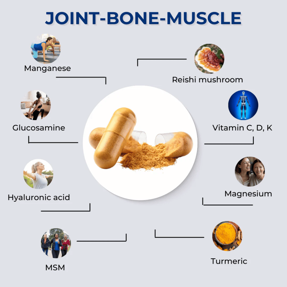 fabU Shrooms Joint-Muscle-Bone 60 Caps- Lillys Pharmacy and Health Store