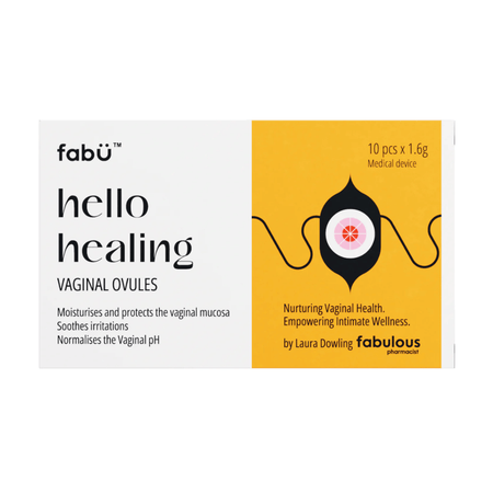 fabU hello healing Vaginal Ovules 10's- Lillys Pharmacy and Health Store
