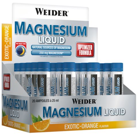 Weider Magnesium Liquid, Exotic - Orange - 20 x 25 ml