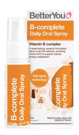 BetterYou B - complete Daily Oral Spray, Natural Peach, Plum & Raspberry - 25 ml